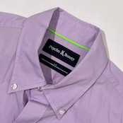 Psycho Bunny サイコバニー BD ボタンダウン 半袖 シャツ M/パープル メンズ ゴルフ