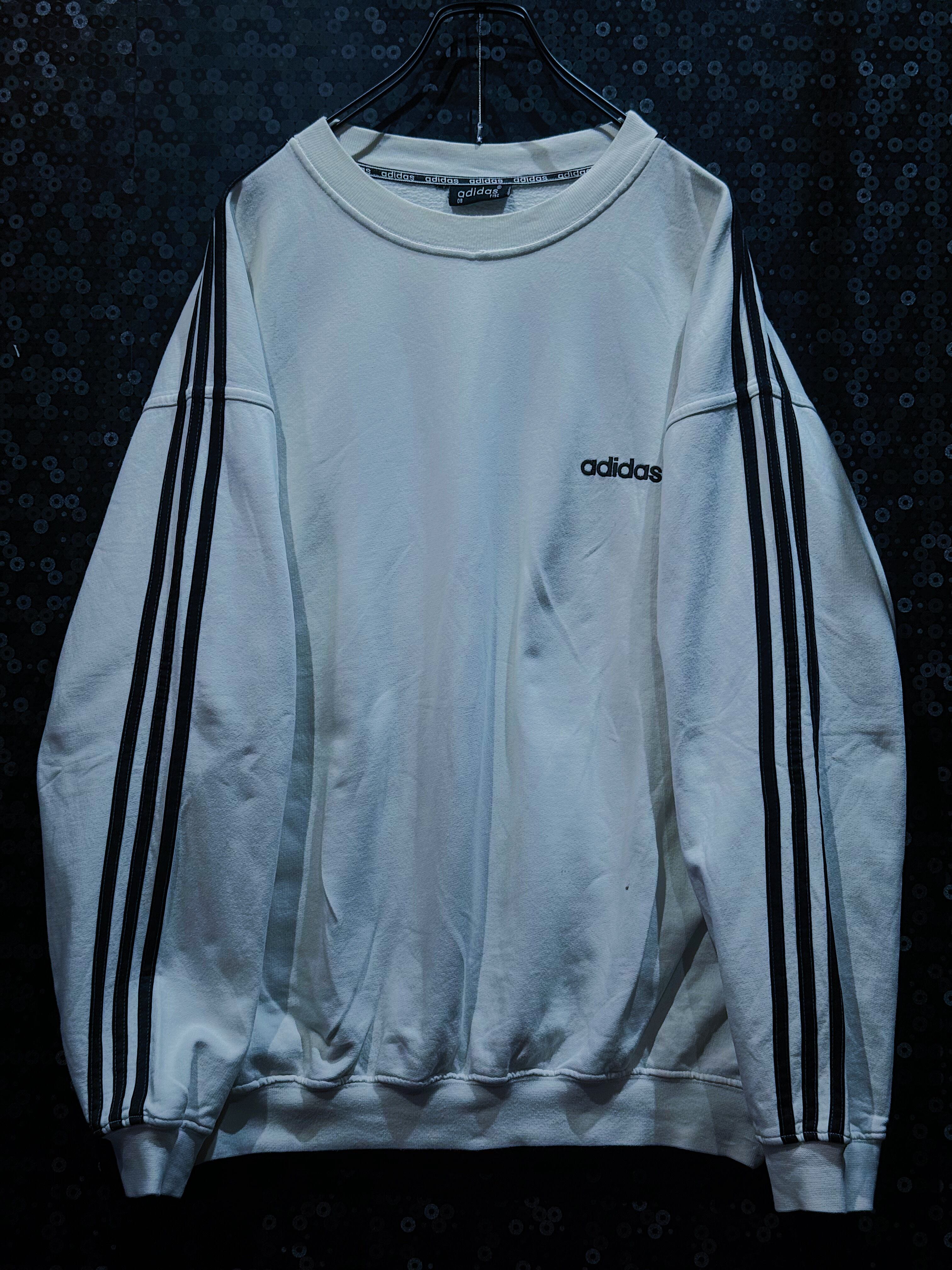 【ÆIEM】80's vintage adidas original three Stripe White one color sweat