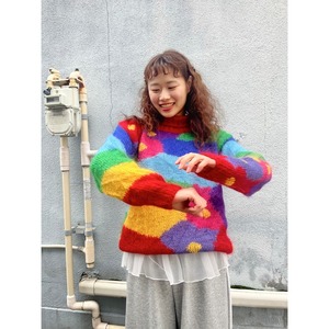 rainbow knit sweater
