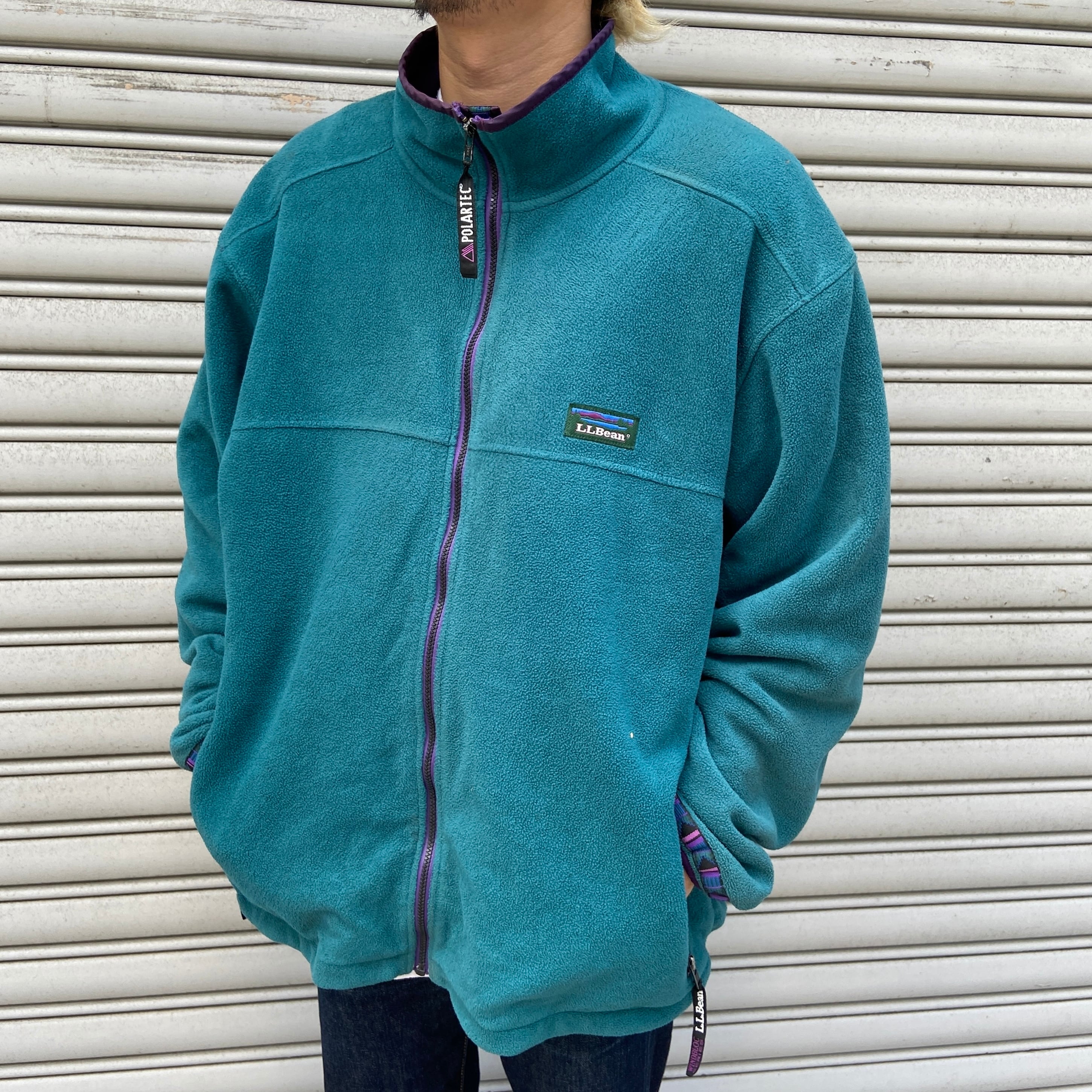 エルエルビーン フリースジャケット ポーラテック グリーン系 80s90s