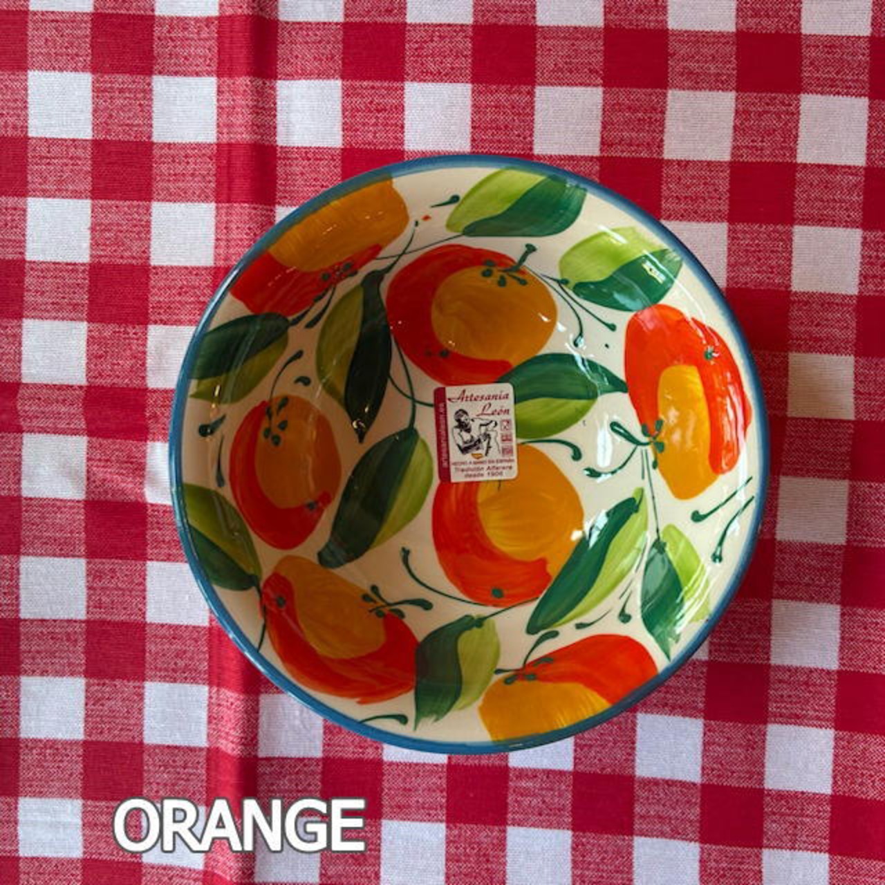 Spain ARTESANIA LEON Hand Painted Ceramic bowl　スペイン　アルテサニアレオン　ハンドペイント陶器　ボウル　全4種　バード　フラワー　オレンジ　レモン