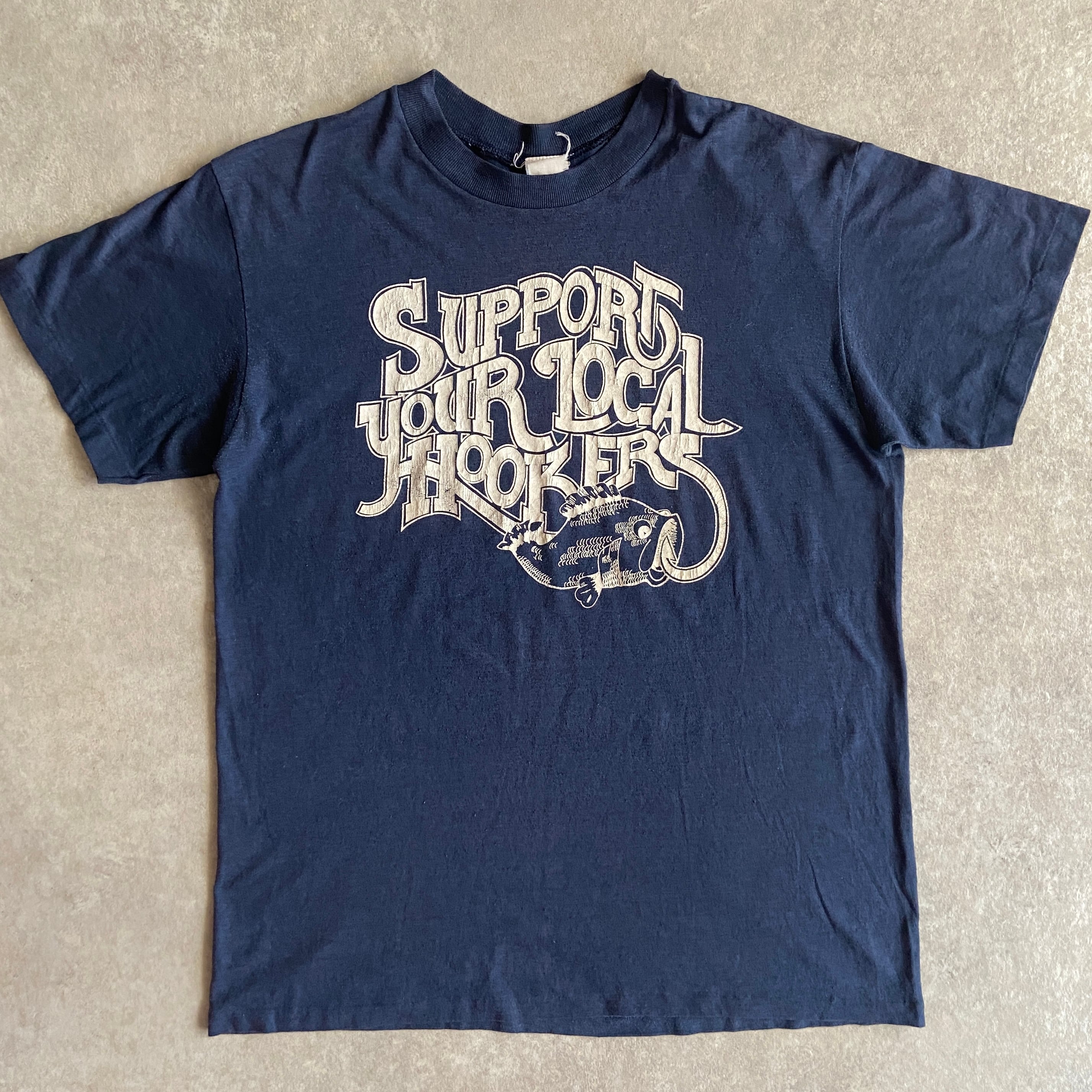1980s Fish Tee L位 Made in USA H344