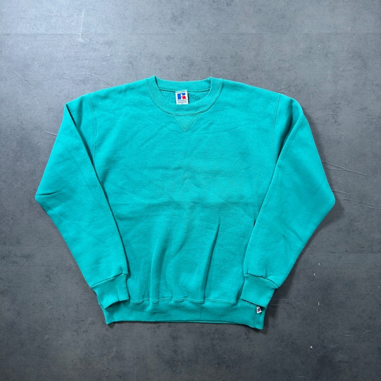 90s Russell Athletic sweatshirt solid green M 古着 - 11