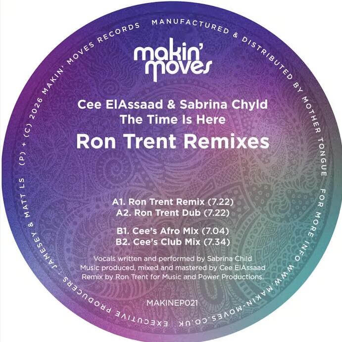 〈残り1点〉【12"】Cee Elassaad & Sabrina Chyld - The Time Is Here (Ron Trent Rmxs)