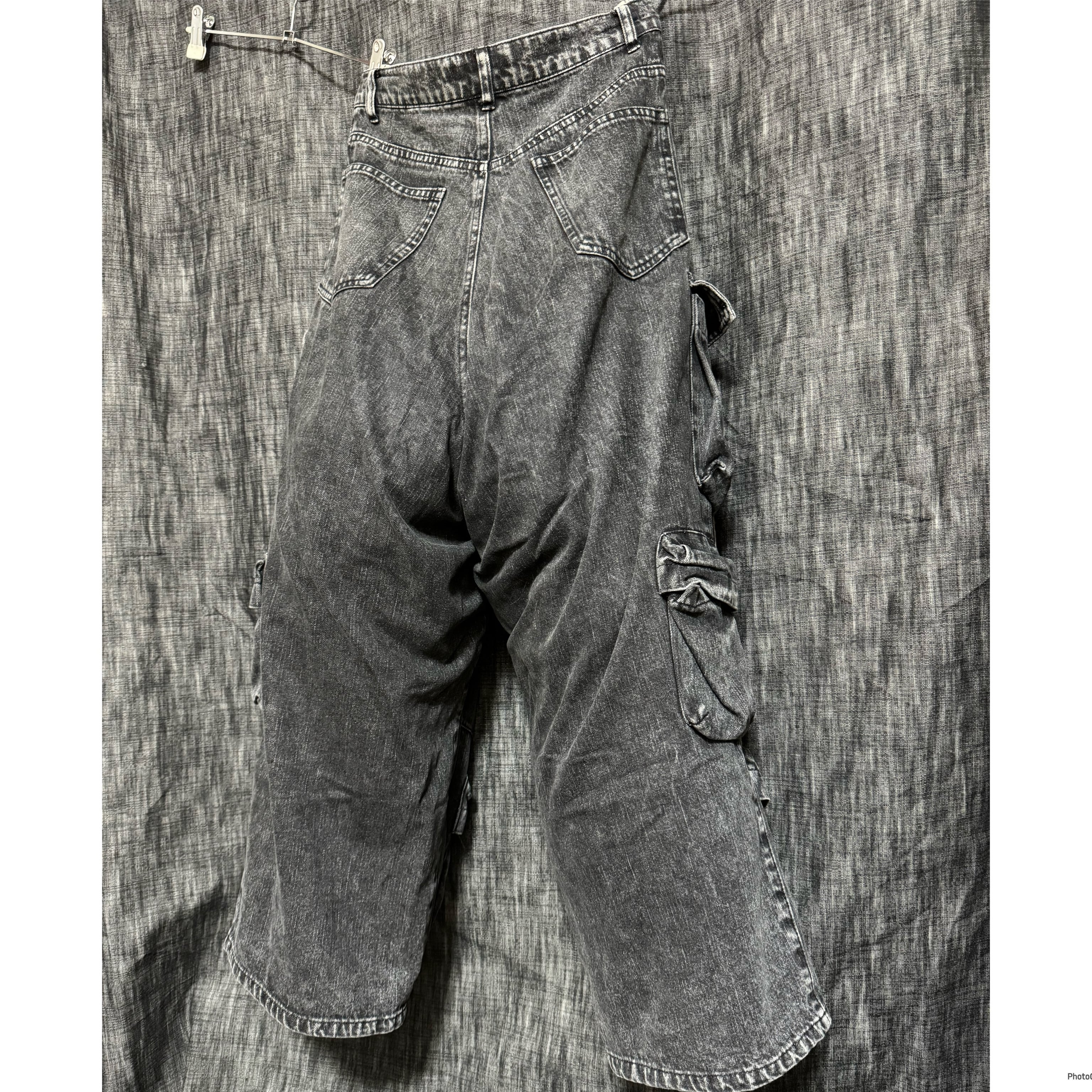 Adrer アドラー 平野紫耀 着 ワイドカーゴデニム ブラック XS 黒