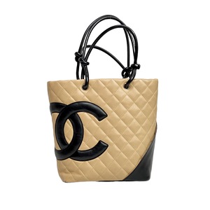 CHANEL カンボンライン ミディアムトート ベージュ  GS 5636-202206