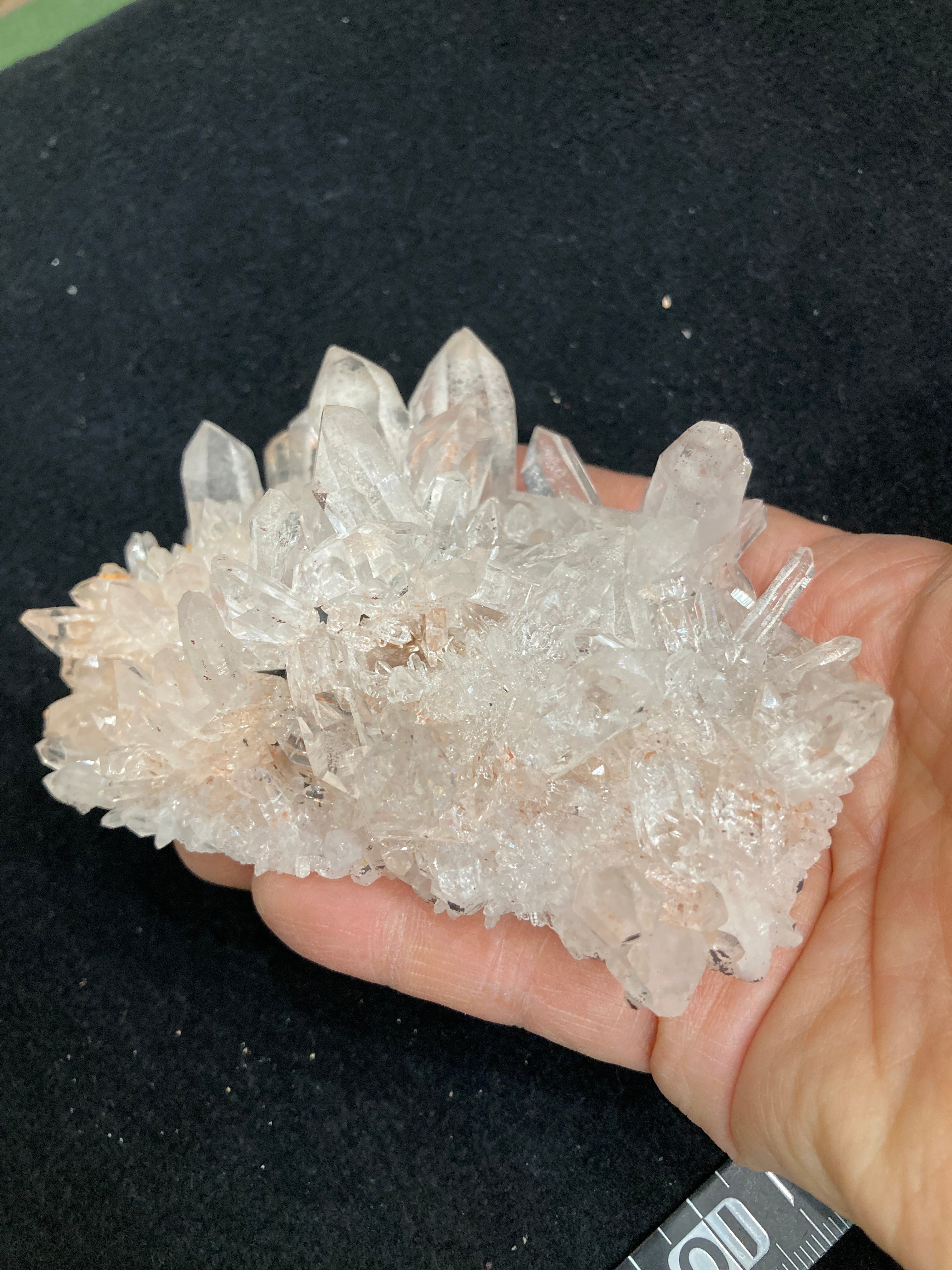 4種共生 スノーフレークセルサイト ダイオプテーズ アズライト 鉱物