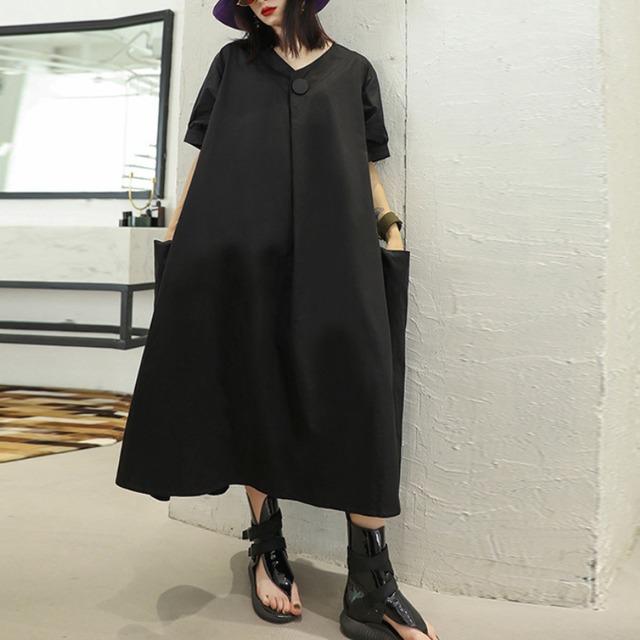 サイドポケット付き Aラインワンピース ON0201