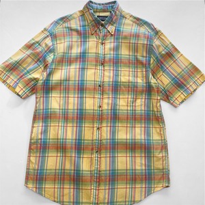90s" LANDS' END" S/S Madras Check Shirt  ランズエンド マドラスチェックシャツ [M]