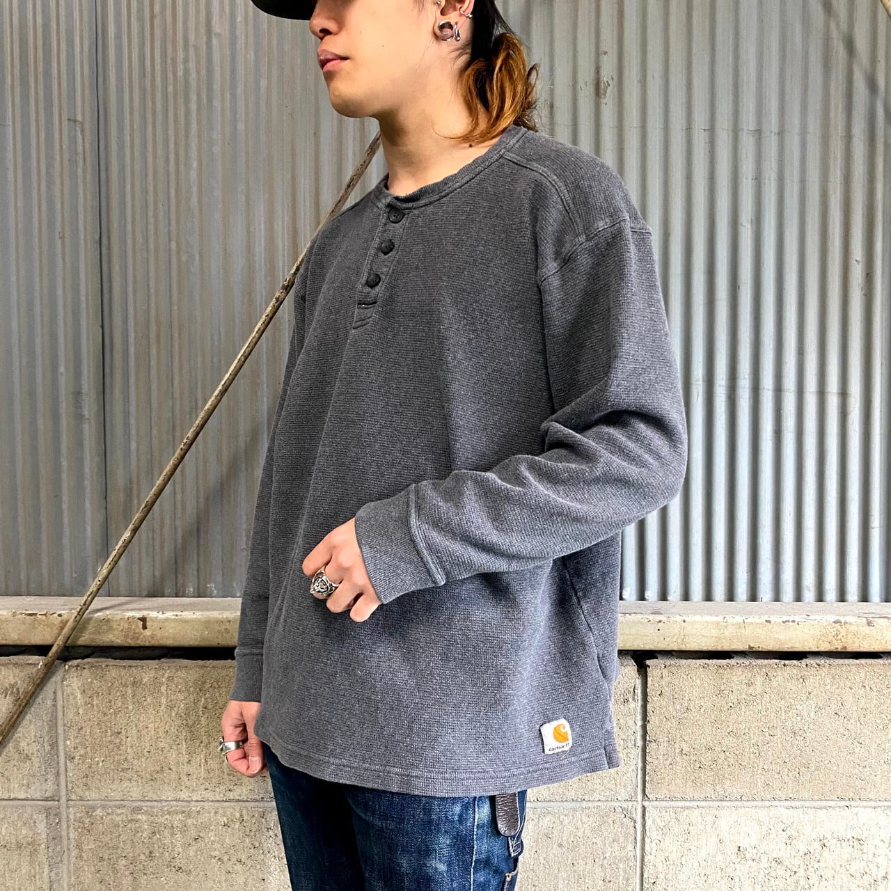 Carhartt カーハート ワンポイントロゴ ヘンリーネック サーマル ...