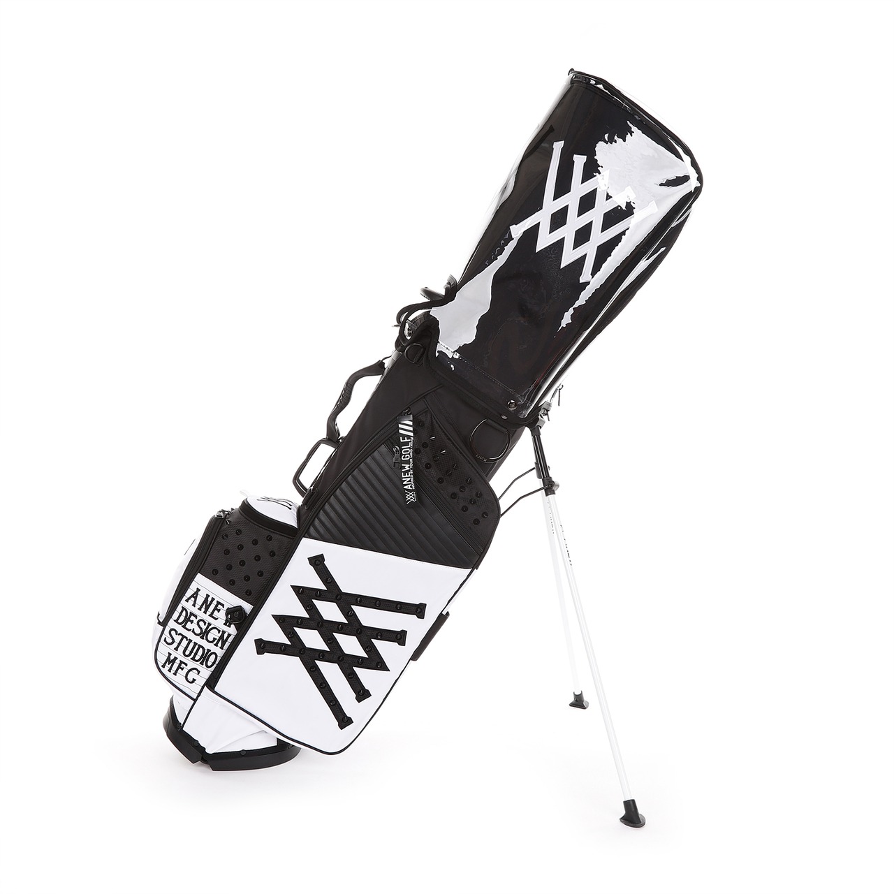 Two Color Black White Stand Bag [サイズ: F (AGCUUSB85BKF)] [カラー: BLACK]