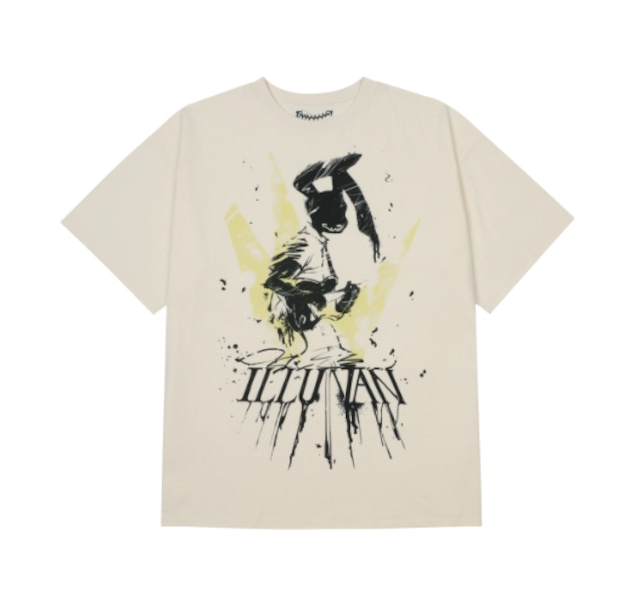 [ILLUVAN] ROCKIN' RABBIT T-SHIRT (IVORY) 正規品 韓国ブランド 韓国通販 韓国代行 韓国ファッション イルバン