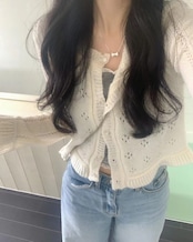 アイレットニットカーデ D1255