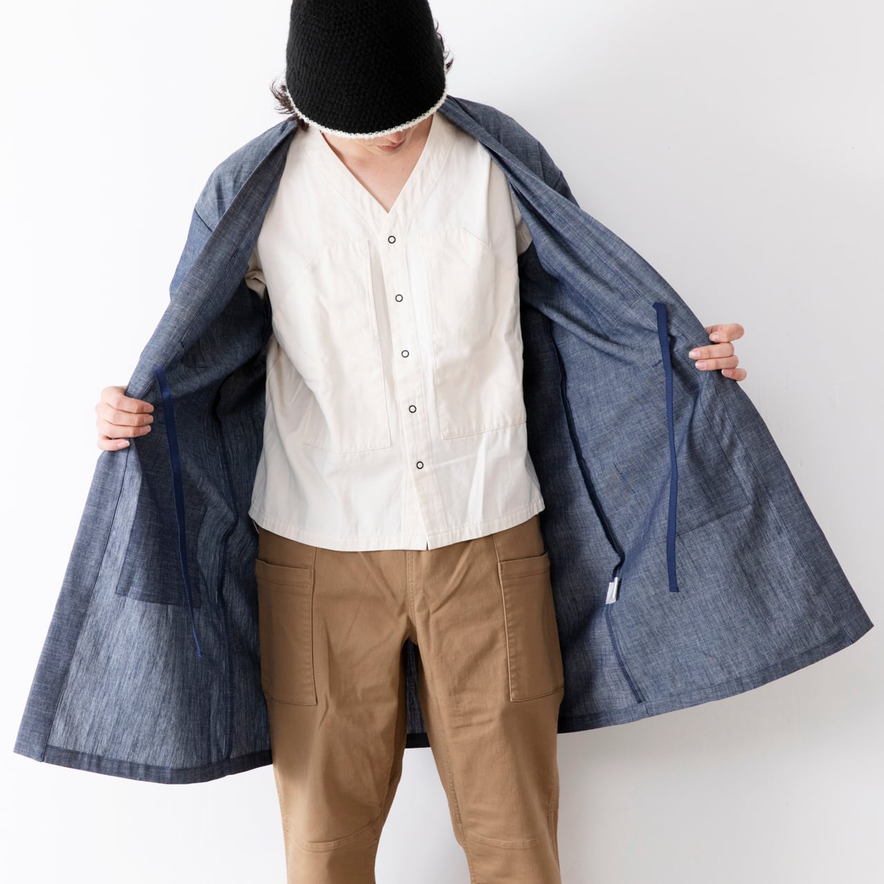 JK-33 伊達羽織 霜降り平織 インディゴ | SAGYO - 風景をつくっていく