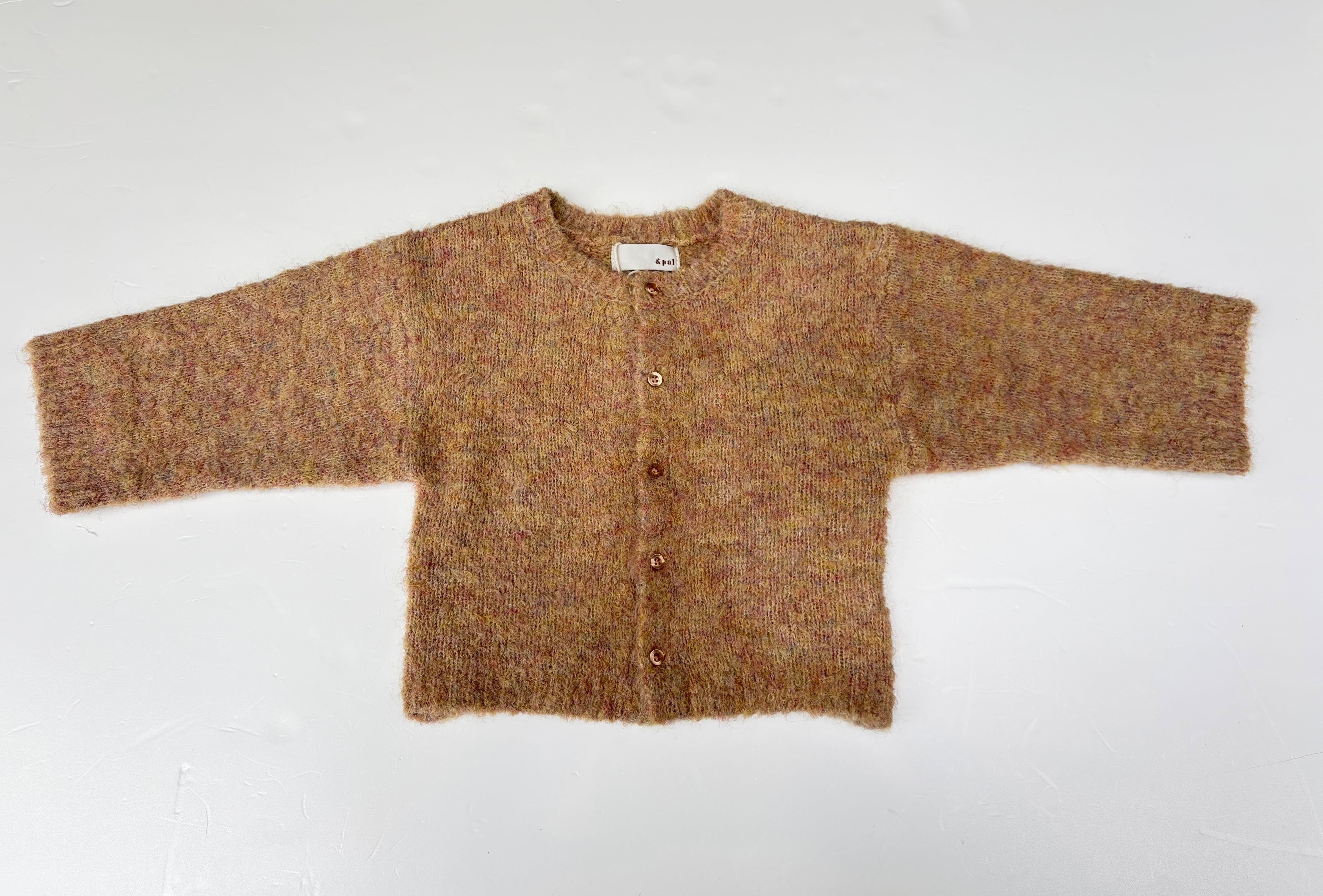 【26AW】&PAL(アンドパル)カールニットカーディガン クリーム(S/M/L/XL)