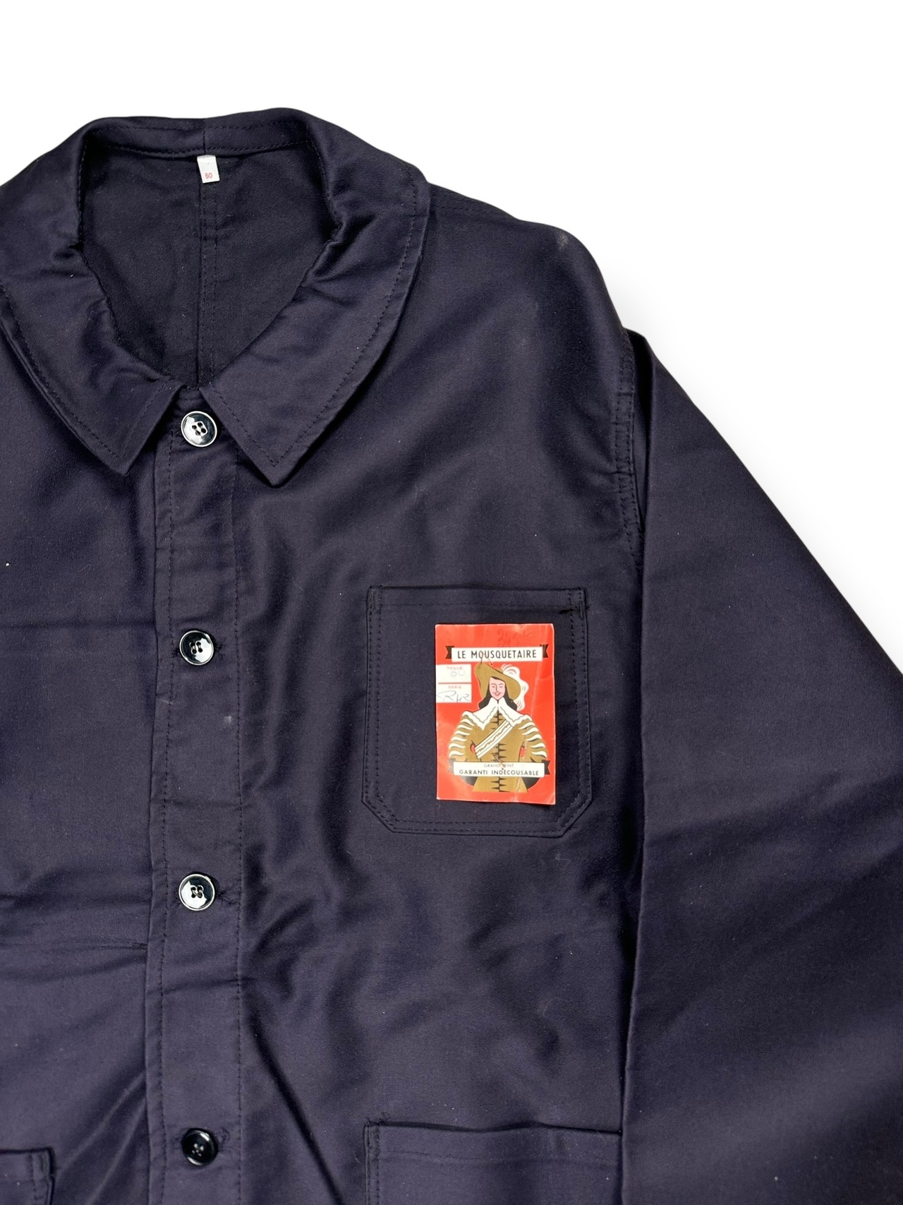 【Deadstock】60s French Workwear Black Moleskin Jacket