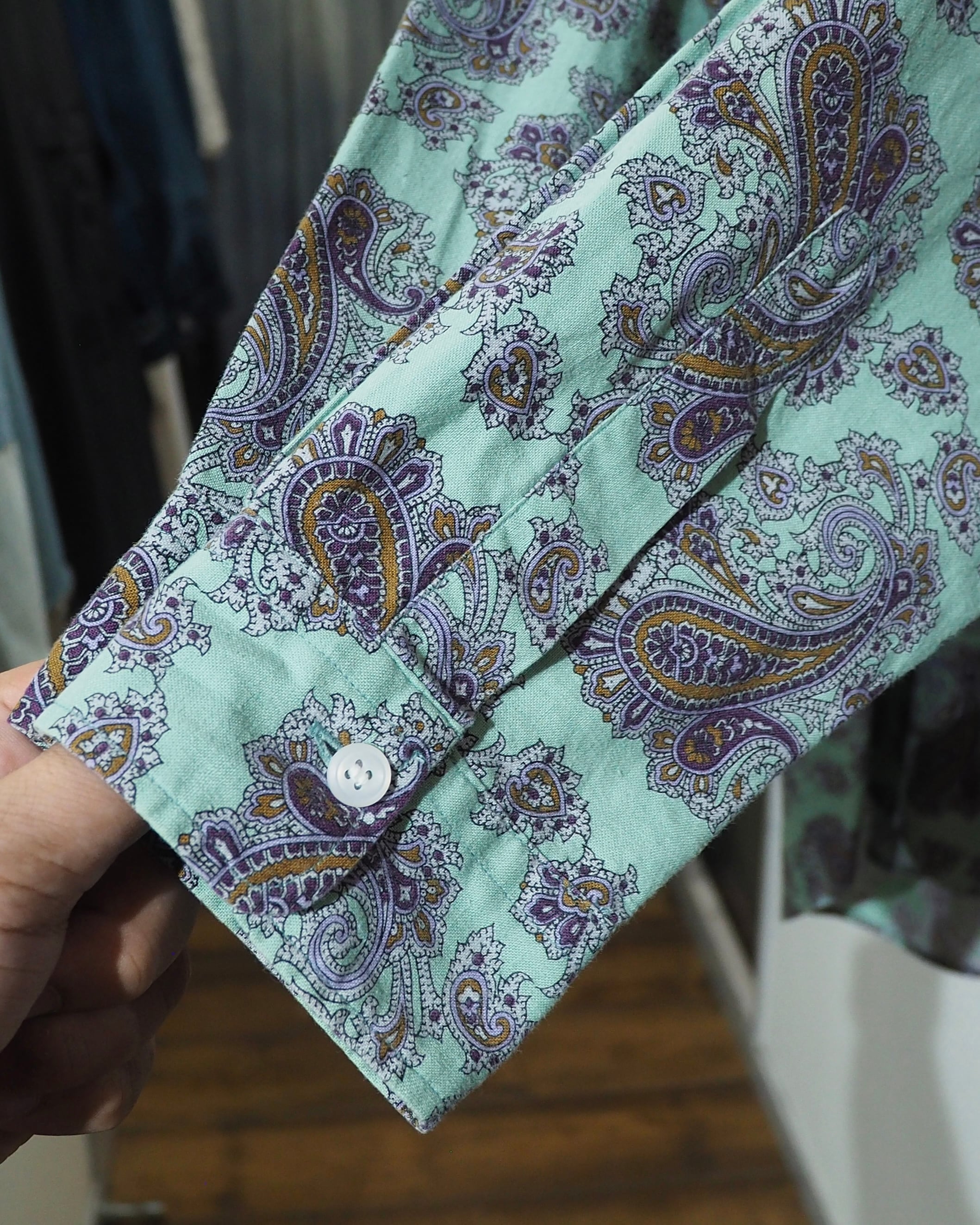 1990s " McGREGOR " Beautiful Paisley All Over Pattern Vintage Loose Shirt