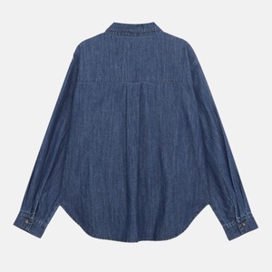 button-front denim shirt　J00486