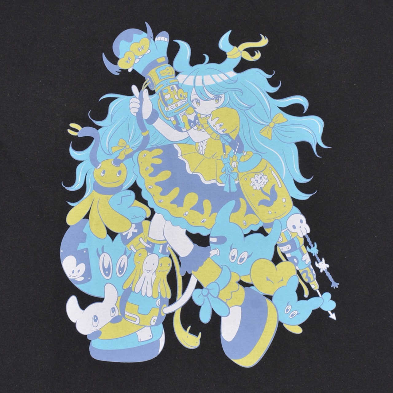 【KIDILL】CYBER PUNK GIRL T-SHIRT BIOWASHED - 14