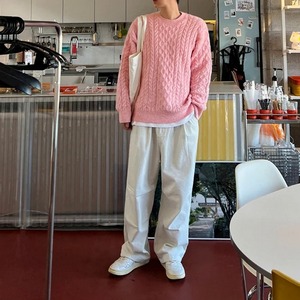 カラースタンダードケーブルニット　1305