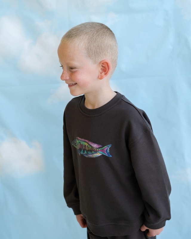 《即納》GROWN/ Parrot Fish Jumper - Ash