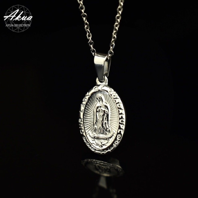 Maria coin necklace silver stainless steel №21