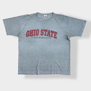 【Cotton Exchange】90s USA製 カレッジロゴ プリント Tシャツ オハイオ州立大学 OHIO STATE UNIVERSITY 半袖 X-LARGE ビッグシルエット us古着