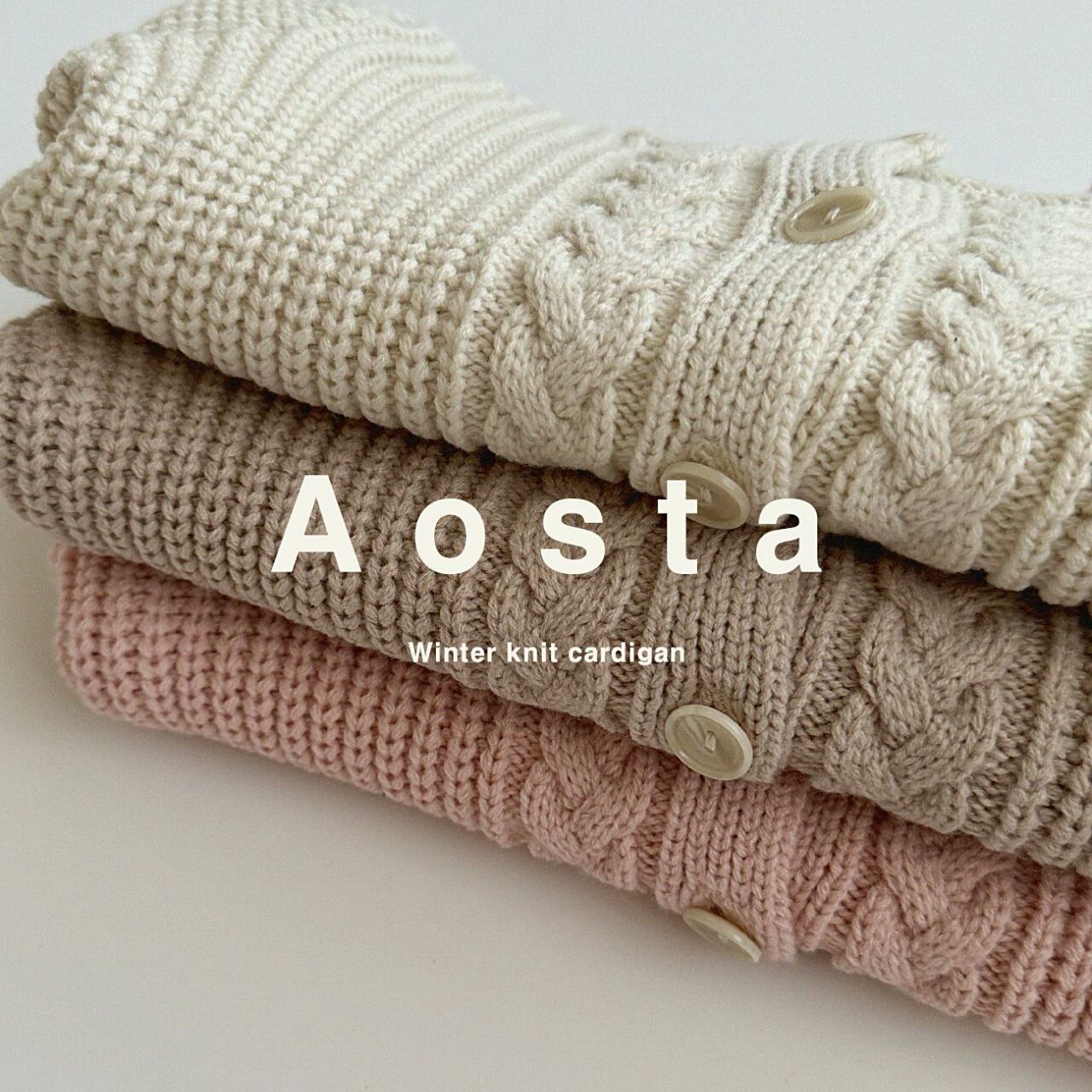 «sold out»«Aosta» Knit cardigan ニットカーディガン 3colors