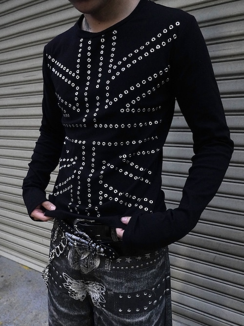 【PLANET STUDIO】Union Eyelet Long Sleeve T-shirt 【PLANET STUDIO】Union Eyelet Long Sleeve T-shirt
