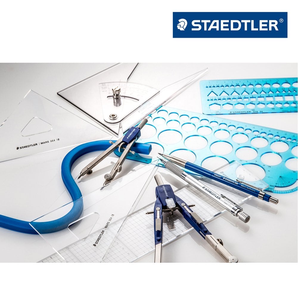 ステッドラー(STAEDTLER) 三角定規 製図 セット レイアウト用 24cm 966