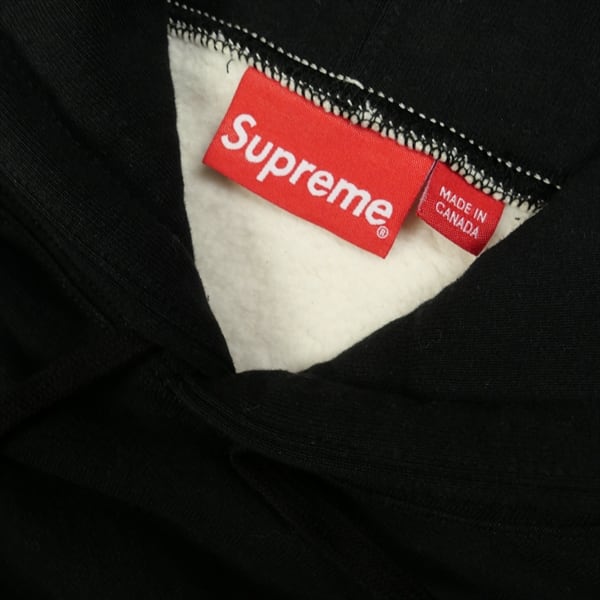 美品 Supreme S Logo Hooded Sweatshirt 黒　XL