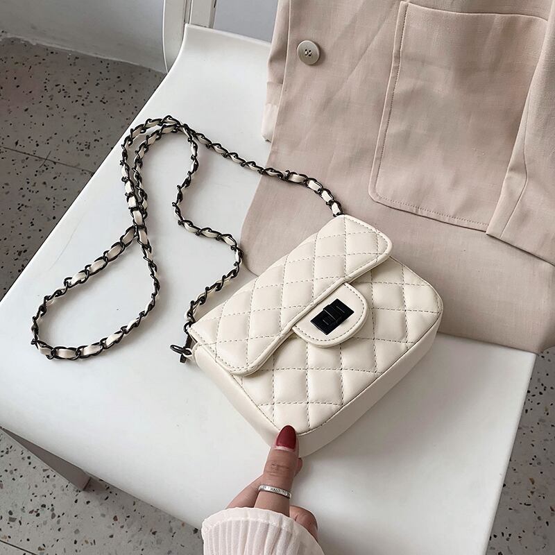 バッグレディースバッグ2020ニューウェーブネットレッドワイルドダイヤモンドチェーンスモールスクエアバッグ夏のファッションショルダーメッセンジャーバッグ Tiancai_Wing_Bag5222311