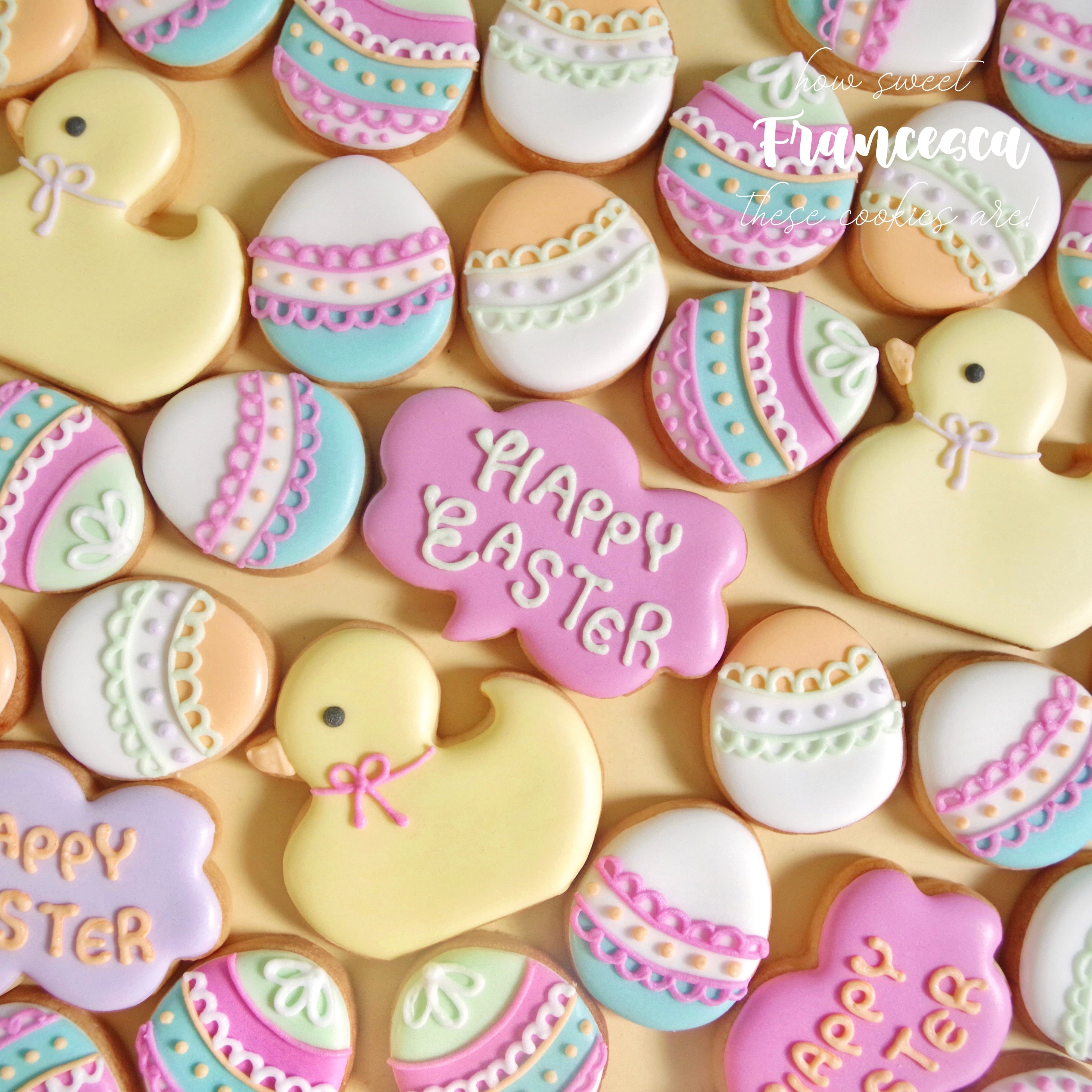 2022 Easter】イースターエッグのアイシングクッキー | Francesca von