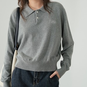 sweater with collar and buttons