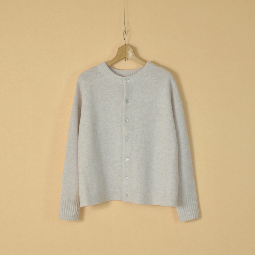 prit プリット 2ウエイウールカーディガン・オートミール杢