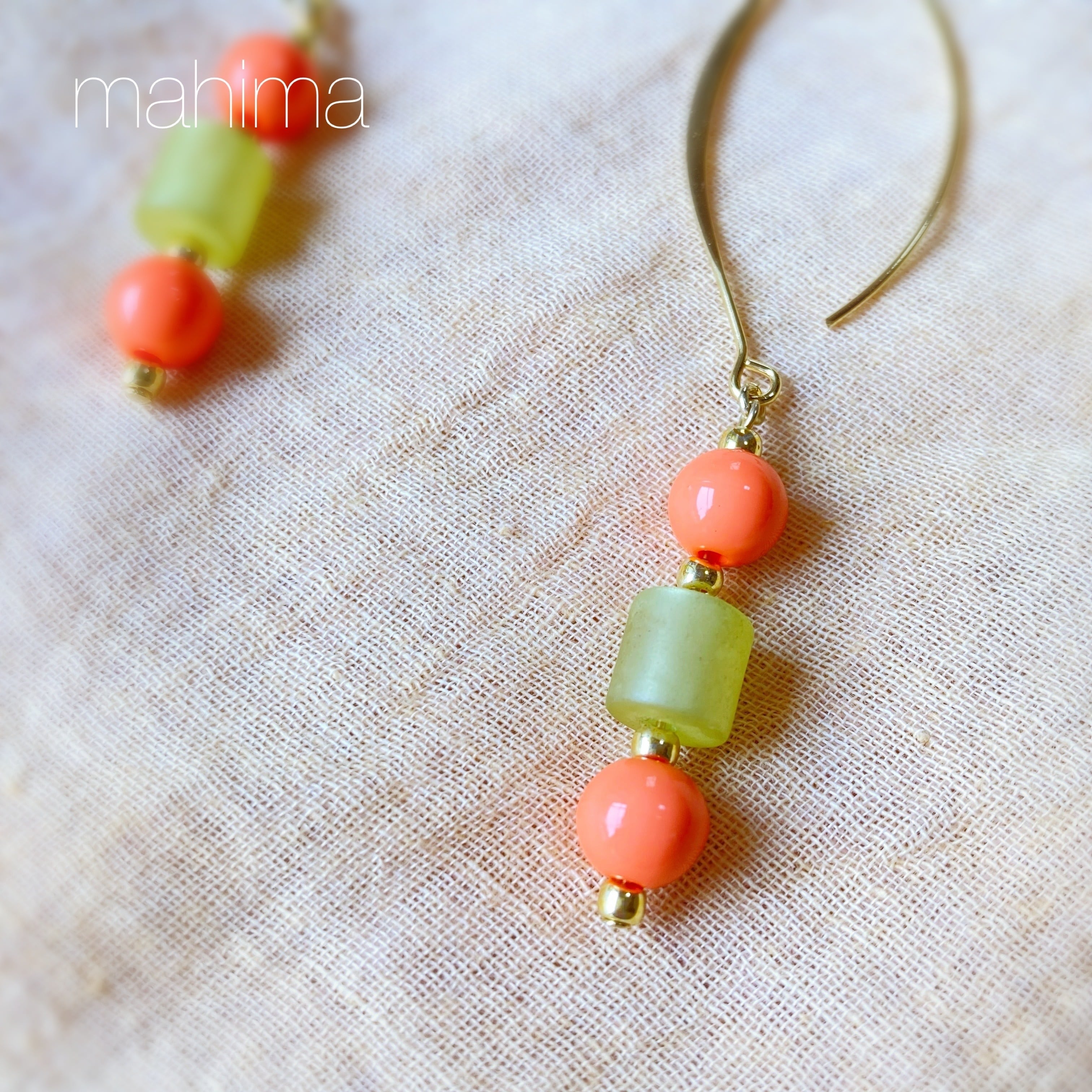 オレンジソーダ ラプソディ ピアス | いのちを祝うアクセサリー Mahima