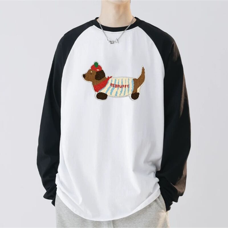 プリントラグランスリーブカットソー C10234