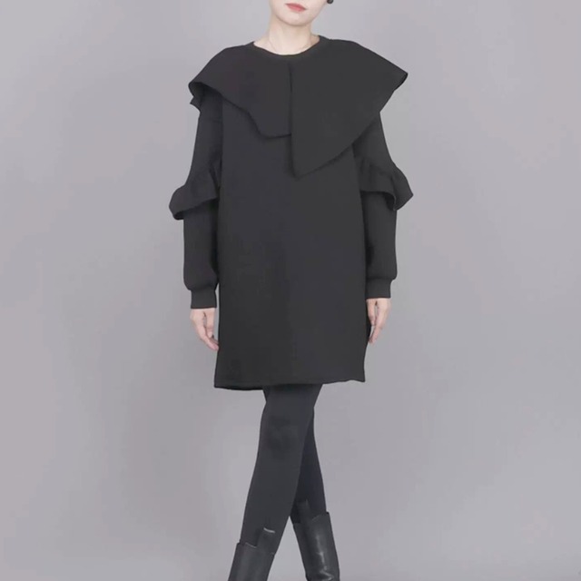 Layered ruffle sleeve top C1388