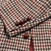 Paul Stuart ポールスチュアート ハリスツイード 100周年記念 レザー エルボーパッチ テーラードジャケット LL /ブラウン系 三陽商会 日本製