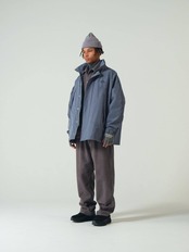 Oversized Shell Jacket - Smoke Blue -