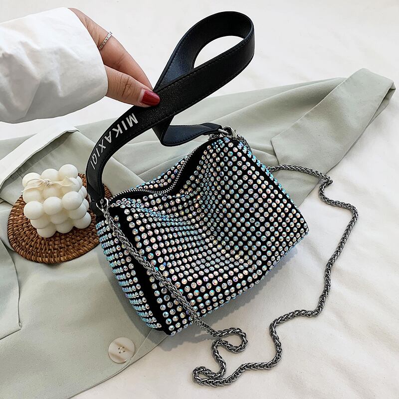 今年の人気のスモールバッグ女性バッグ2020新しい波夏のファッションチェーンクロスボディバッグワイルドボストンバッグ Tiancai_Wing_Bag6064028