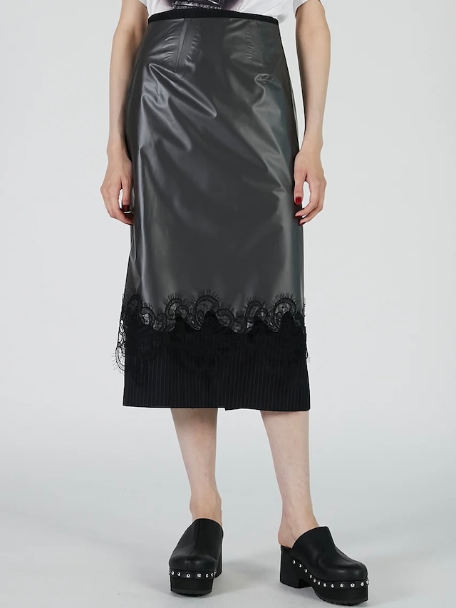 【25AW】PRANK PROJECT プランクプロジェクト / PVC Layered Midi Skirt
