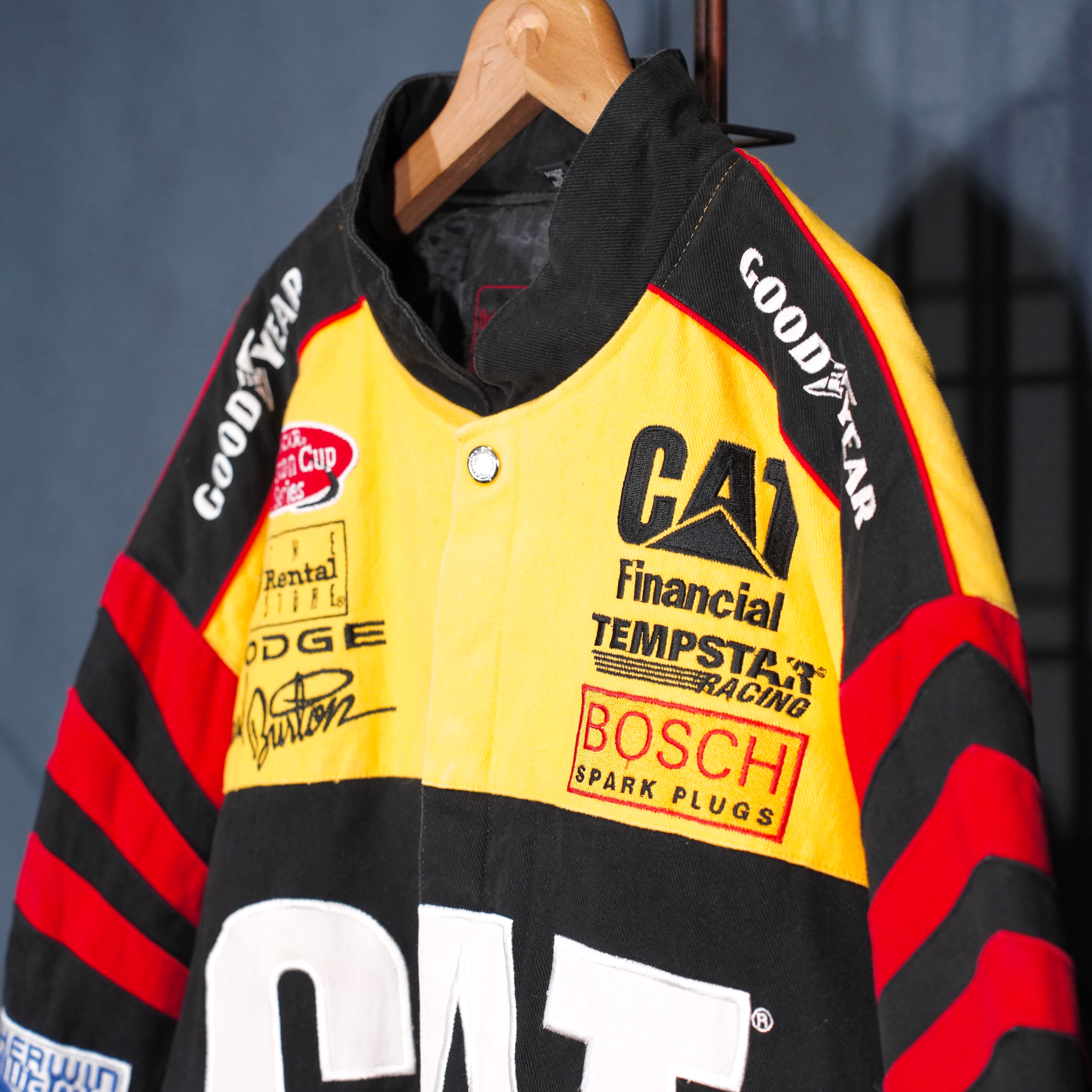 USA VINTAGE JH DESIGN JEFF HAMILTON CAT EMBROIDERY DESIGN RACING