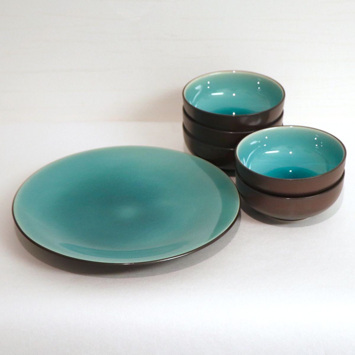 陶器・大皿・お椀・6点セット・No.200802-59・梱包サイズ80 