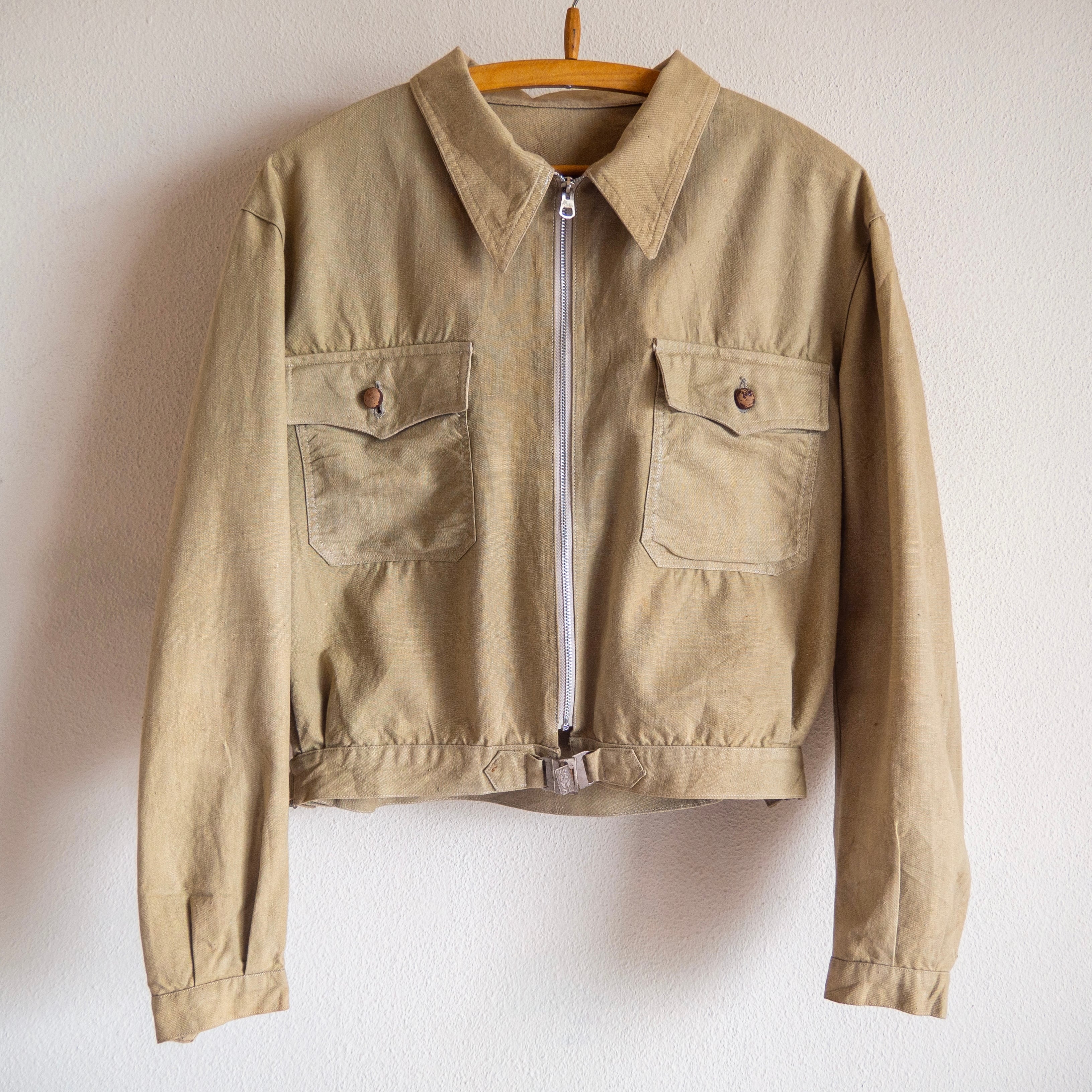 1930s French Cotton Cyclist Jacket | 'bout