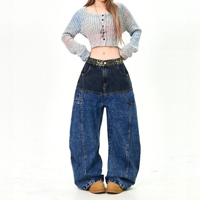 アニマルアクセントパネルデザインパンツ   R01431