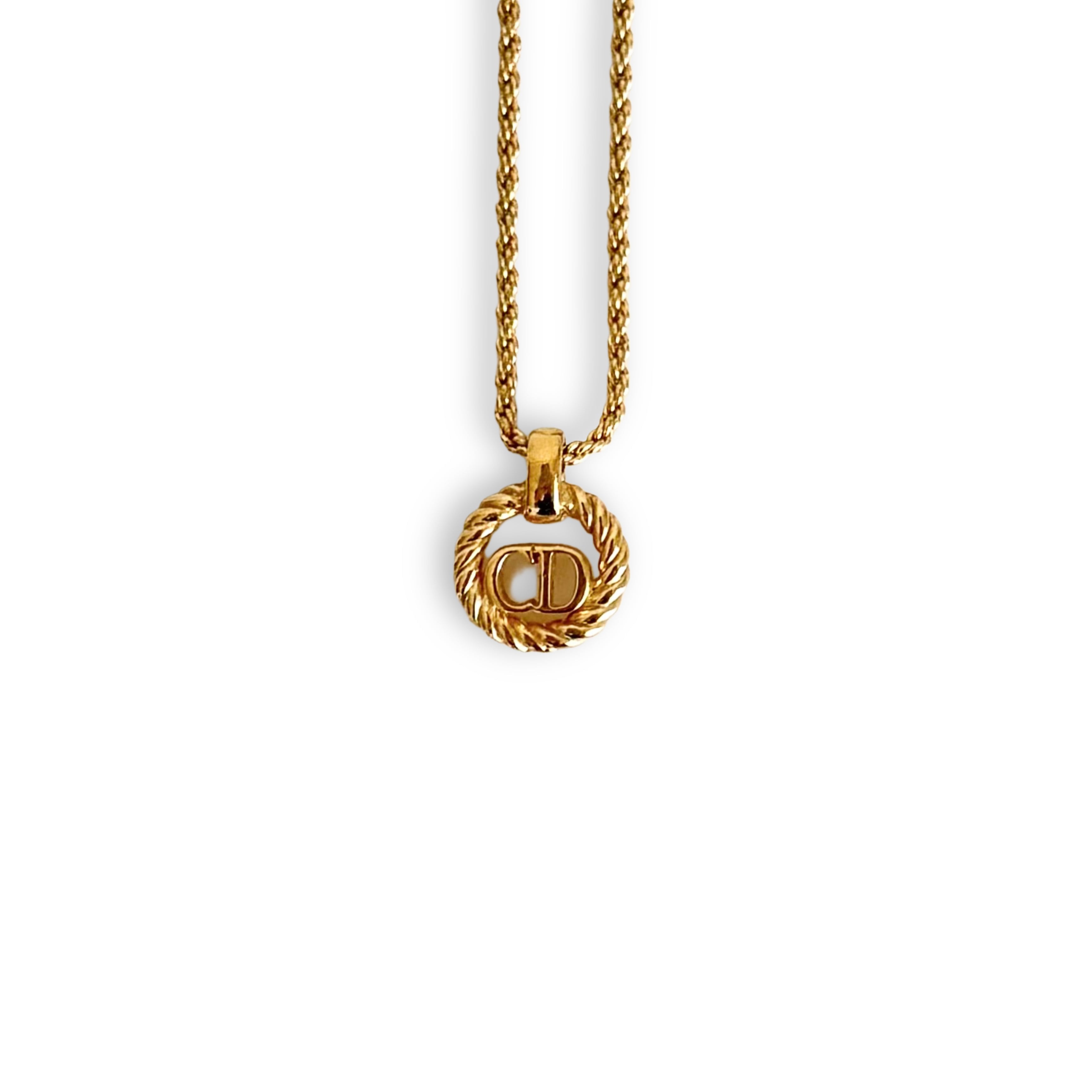 クリスチャンディオール Christian Dior ネックレス CDロゴ