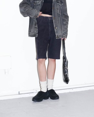 1980s Levi’s - corduroy shorts in black