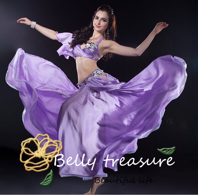 お値下げ⭐︎【個性派】ベリーダンス衣装 紫　※希望者:プロ占い師の鑑定付 パープル | Belly Treasure