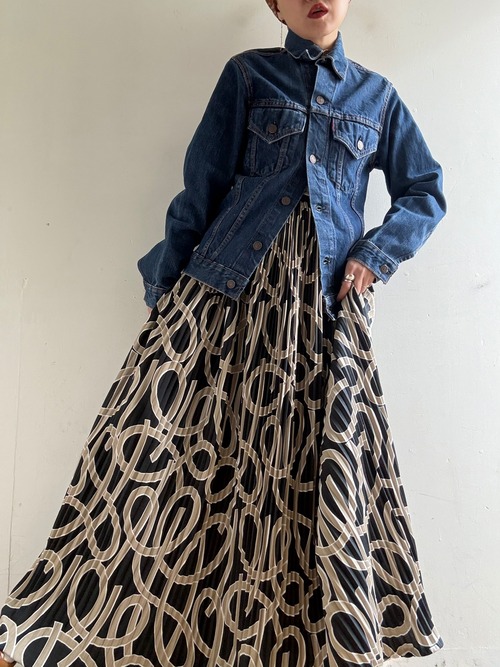 1970s Vintage Art Pleats Skirt